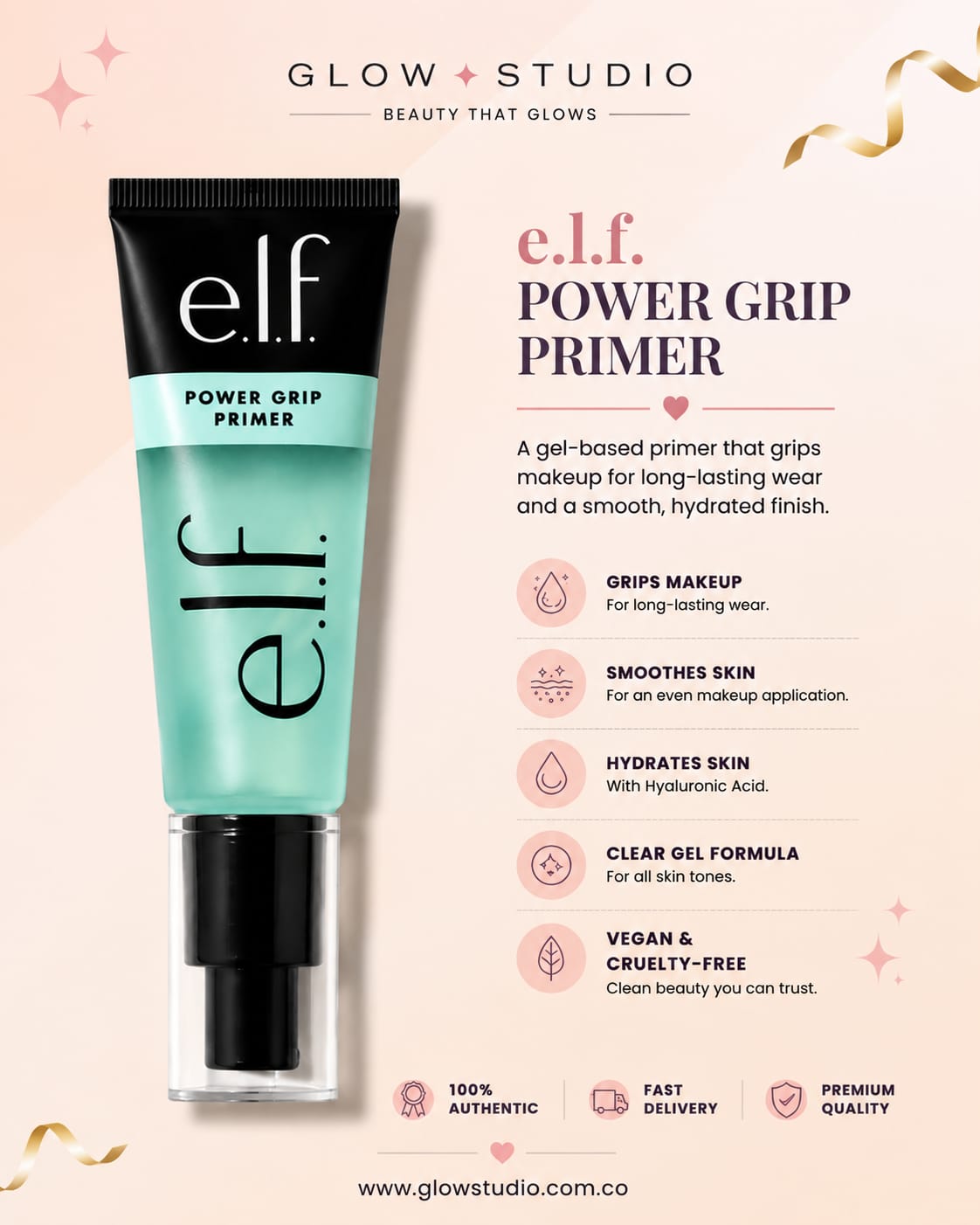 e.l.f. Power Grip Primer- Hydrating Makeup Grip Primer (24ml)